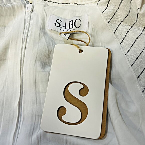 SABO Striped Short Romper Shirt & Short Ripped Hem One Piece Jumpsuit Summer - Picture 11 of 11